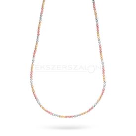   Sárga arany, fehérarany, rose gold arany nyaklánc gyémántcsiszolású bogyókkal