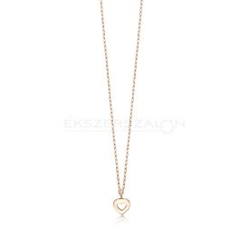 Sárga arany nyaklánc, szív medállal
