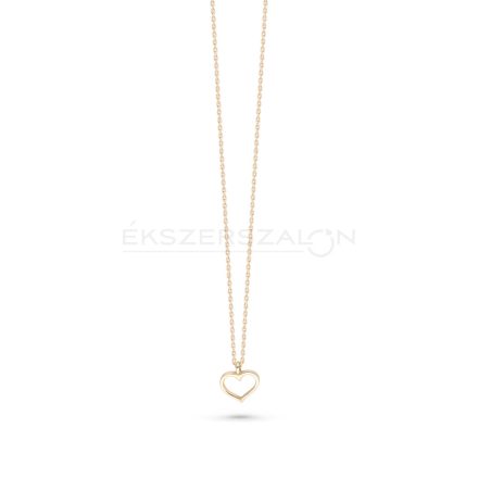 Sárga arany nyaklánc apró szív medállal
