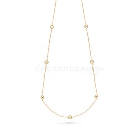 Sárga arany nyaklánc, körbe 7 db bogyóval