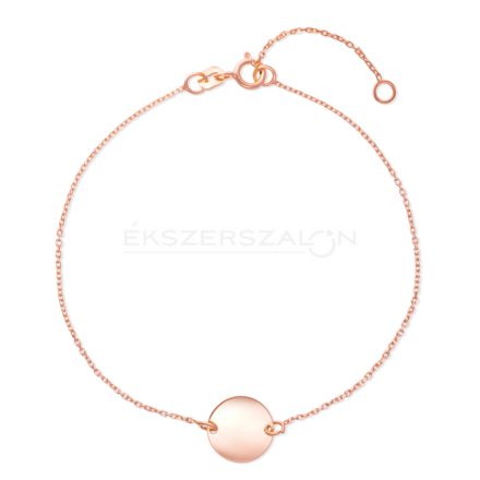 Rose gold  arany karkötő közepén karikával