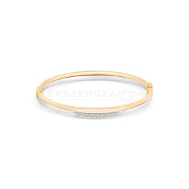   Sárga arany és fehérarany karkötő, a fehéraranyban apró metszésekkel