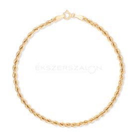 Sárga arany wales karkötő, rugós karika zárral