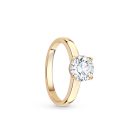 Sárga arany egy köves eljegyzési gyűrű