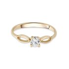 Egy köves sárga arany eljegyzési gyűrű