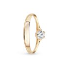 Egy köves sárga arany eljegyzési gyűrű