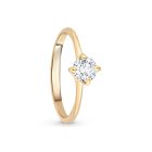 Sárga arany egy köves eljegyzési gyűrű