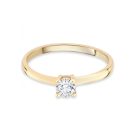 Egy köves sárga arany eljegyzési gyűrű