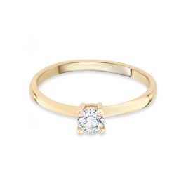 Egy köves sárga arany eljegyzési gyűrű