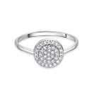 Fehérarany eljegyzési gyűrű apró fehér cirkónia kövekkel