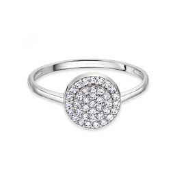   Fehérarany eljegyzési gyűrű apró fehér cirkónia kövekkel