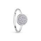 Fehérarany eljegyzési gyűrű apró fehér cirkónia kövekkel