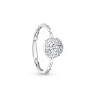 Fehérarany eljegyzési gyűrű apró fehér cirkónia kövekkel