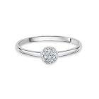Fehérarany eljegyzési gyűrű apró fehér cirkónia  kövekkel