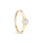 Egy köves sárga arany eljegyzési gyűrű