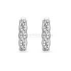 Fehérarany fülbevaló, fehér cirkónia kövekkel