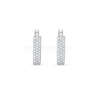 Fehérarany fülbevaló, fehér cirkónia kövekkel