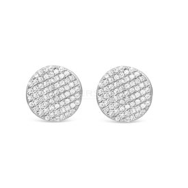 Fehérarany fülbevaló fehér cirkónia kövekkel