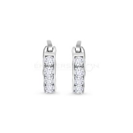   Fehérarany baba és gyermek fülbevaló fehér cirkónia kövekkel