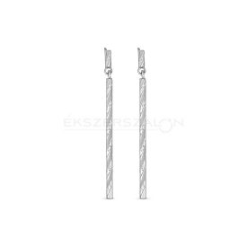 Lógós metszett fehérarany fülbevaló