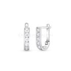 Fehérarany fülbevaló fehér cirkónia kövekkel