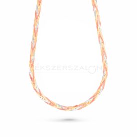   Sárga arany, fehérarany,  rose gold arany fonott lapnyaklánc 