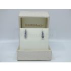 Fehérarany fülbevaló, fehér cirkónia kövekkel