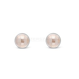  Ródiumozott 925 ezüst fülbevaló, pezsgő színű swarovski kristállyal