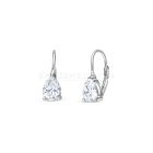 Ródiumozott 925 ezüst fülbevaló, fehér cirkónia kövekkel