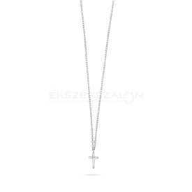 Ródiumozott 925 ezüst nyaklánc, kereszt medállal