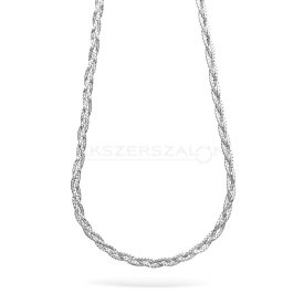 Ródiumozott 925 ezüst fonott lapnyaklánc