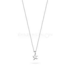 Ródiumozott 925 ezüst nyaklánc, tengeri csillag medállal