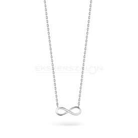 Ródiumozott 925 ezüst nyaklánc, végtelen jeles medállal