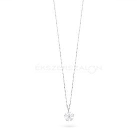   Ródiumozott 925 ezüst nyaklánc, fehér cirkónia köves medállal