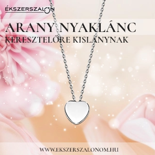 ARANY NYAKLÁNC KERESZTELŐRE KISLÁNYNAK